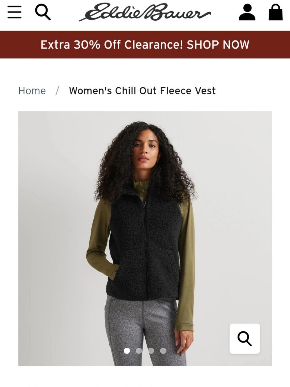 BNWT Eddie Bauer Women's Chill Out Fleece Vest